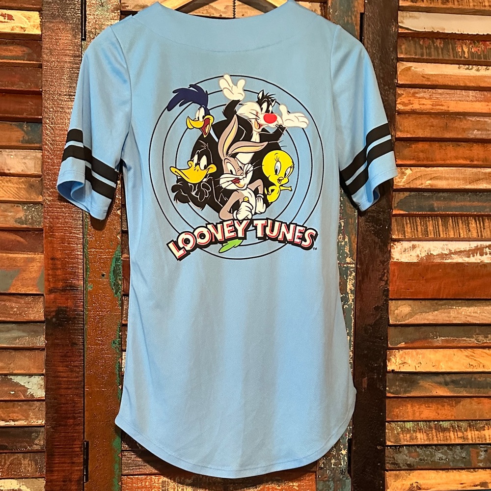 Warner Bros. Light Blue Looney Tunes Baseball Jersey Collector